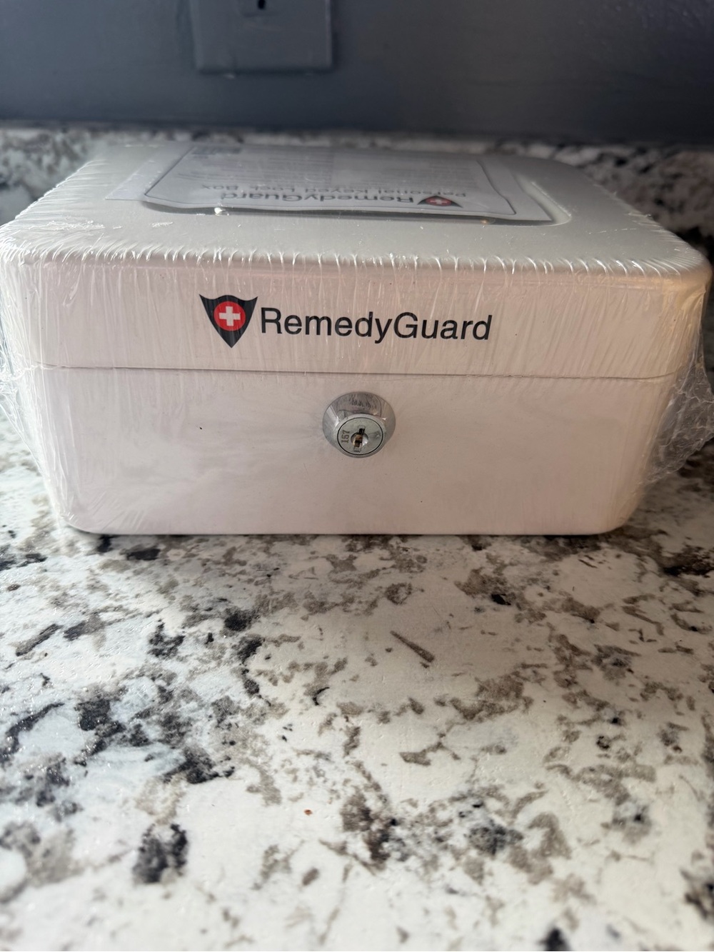 White Lockable Medicine Safe